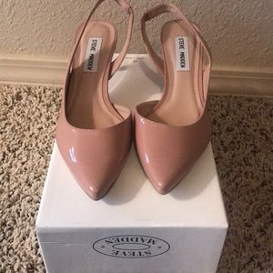 Steve Madden Nude Kitten Heel Sling Back